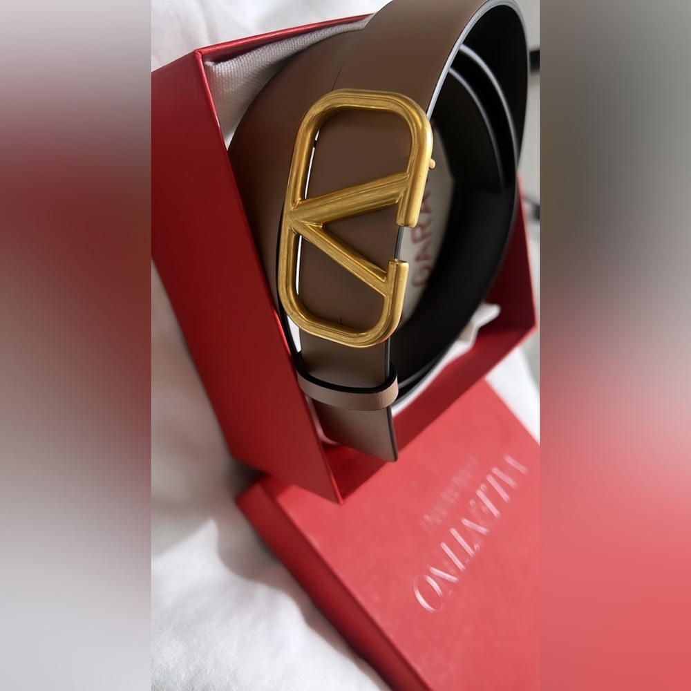 Valentino Garavani Belt with Gold Buckle